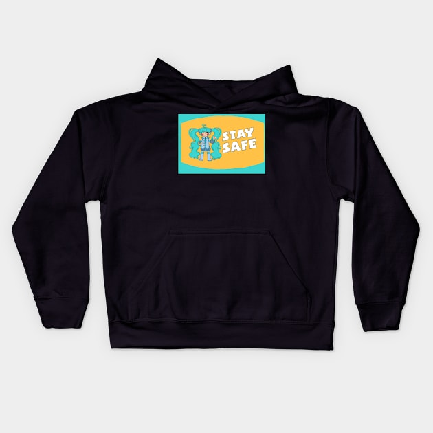 Miku says: stay safe! Kids Hoodie by Wormunism